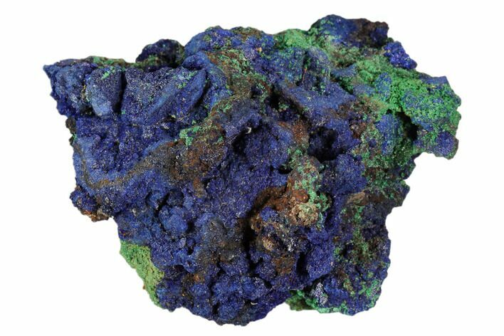 Sparkling Azurite and Malachite Crystal Cluster - Morocco #104378